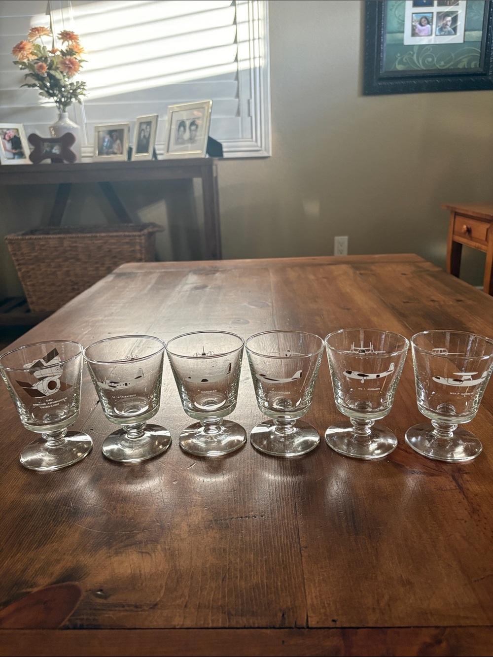 vintage Grumman aviation drinking glasses